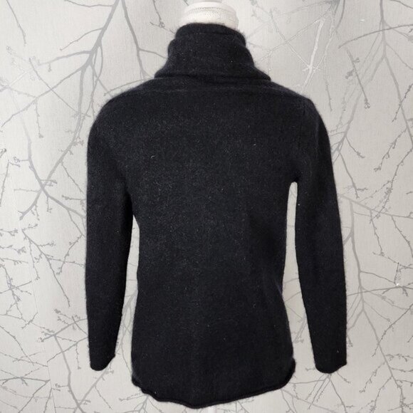 The Group Babaton Black 100% Cashmere Open Front Outskirt Cardigan - Picture 3 of 6